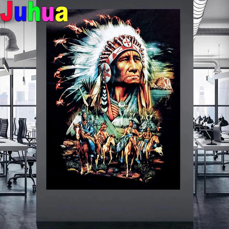 

Набор для алмазной вышивки Стразы «индейские мужчины»