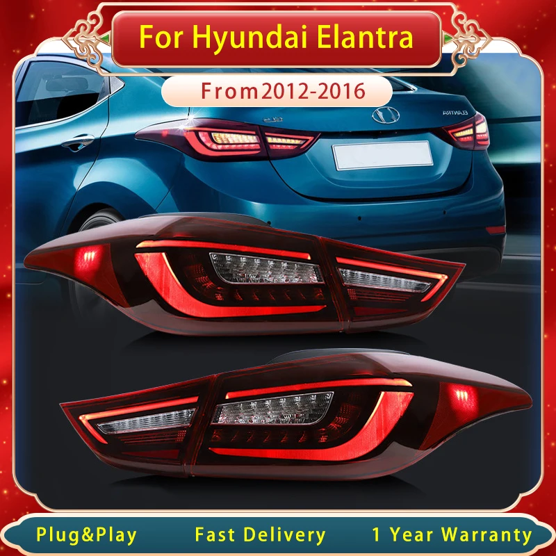 

Автомобильная задняя фара для Hyundai Elantra 2012-2016, обновленный новый дизайн, фотозадняя фара в сборе