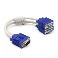 rgb vga male 1 to 2 vga hdb15 female splitter adapter extension cable w core vga 36 splitter adaptor connector converter
