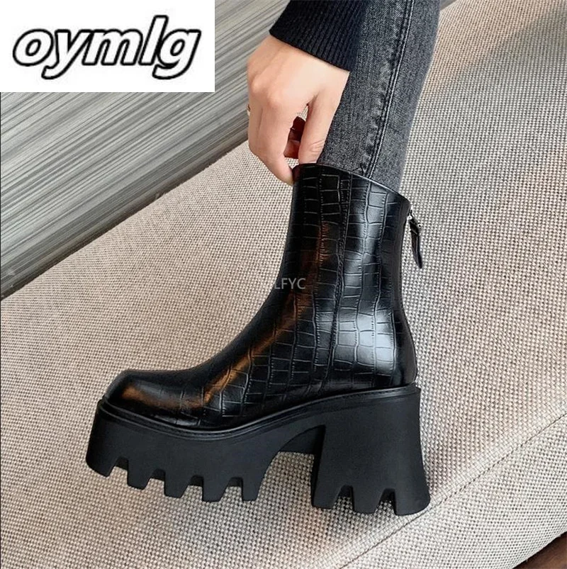 

Super high heel autumn and winter short boots children's platform thick-soled Chelsea boots new height increase boots