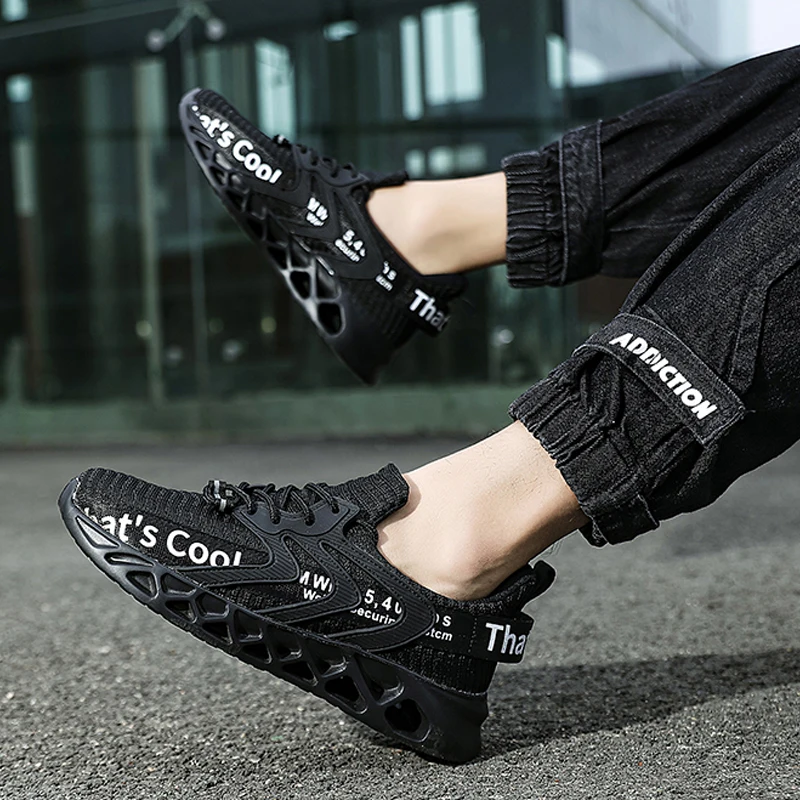 Running Shoes for Men Women Sneakers Breathable Fly Woven Sport Shoes Stylish Trend Leisure Couple Footwear Size 36-48