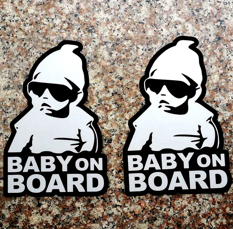 

Akzz Car Reflective Baby In Car Car Stickers Baby Pacifiers In Car Funny Cute Baby Big White Stickers