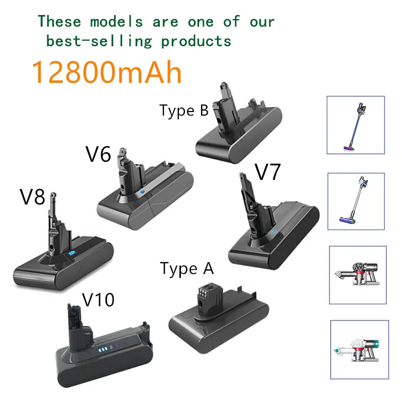 

Сменная батарея для пылесоса Dyson V6 V7 V8 V10 DC31 DC34 Тип A/B, батарея DC58 DC59 DC61 DC62 DC72 DC74 SV11 SV10 SV12