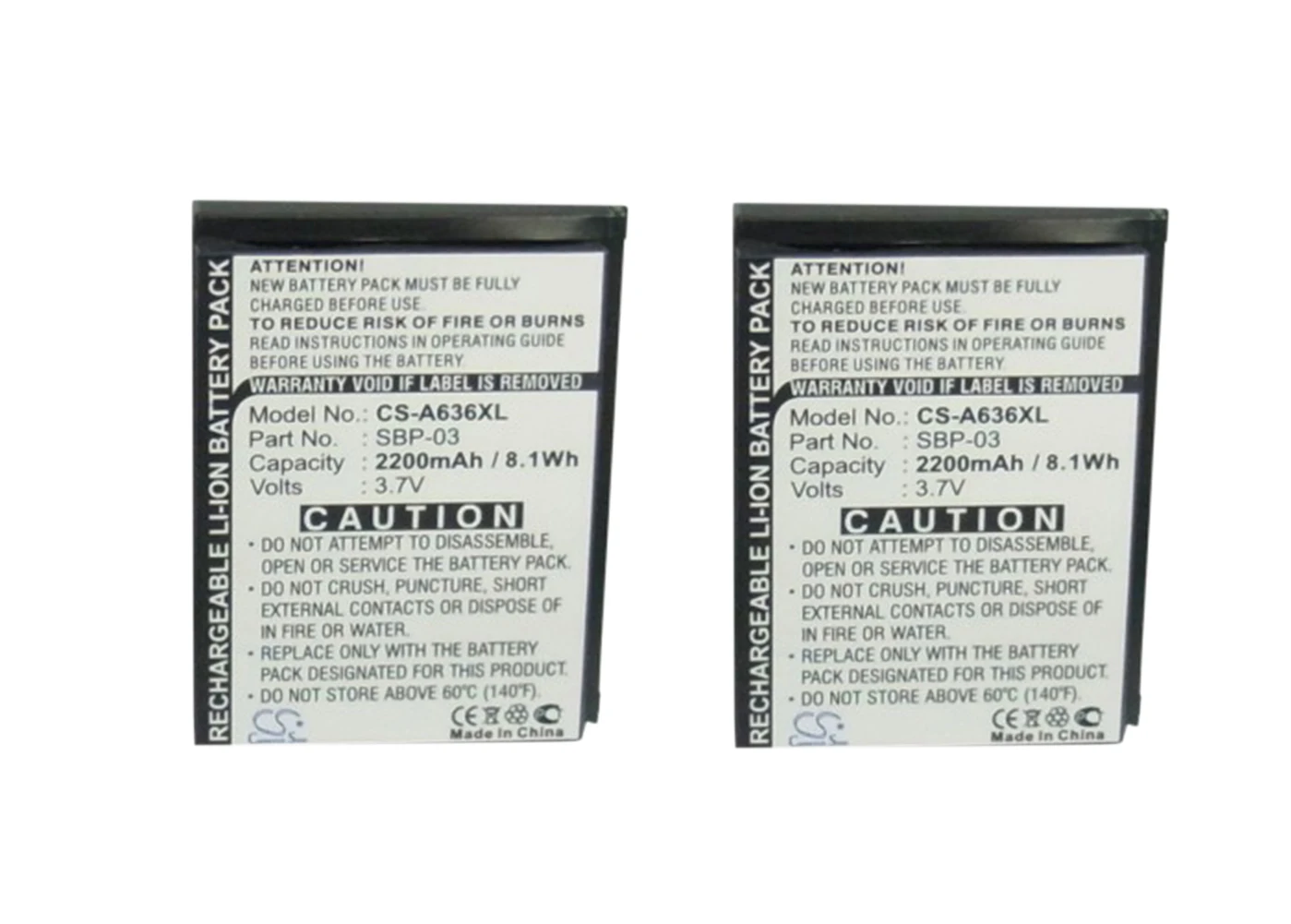 

Аккумулятор 2200mA для Asus Mypal A636, Mypal A636N, Mypal A639, 2 упаковки