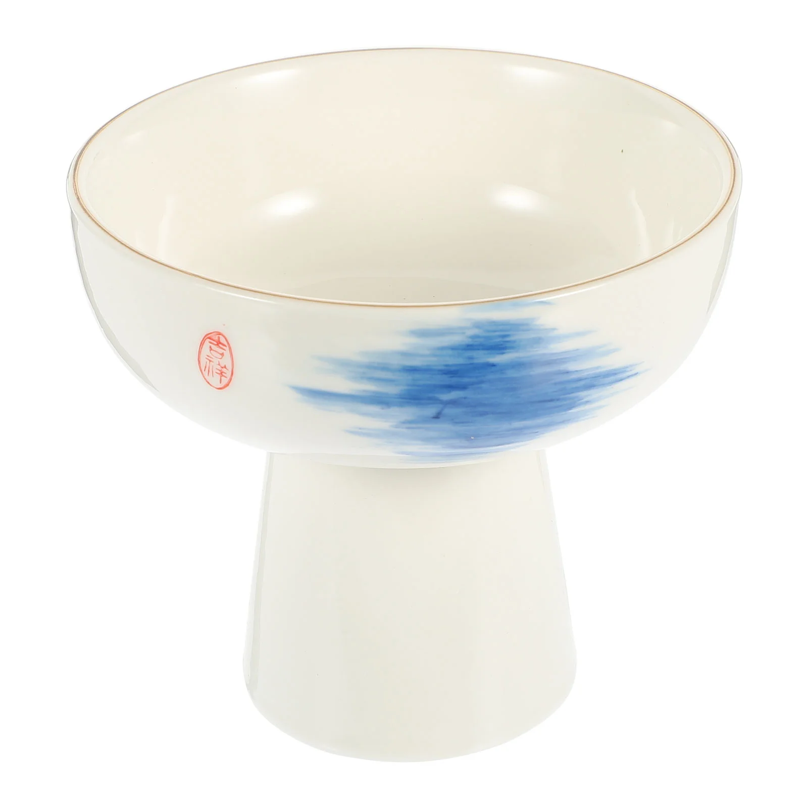 

Ceramic Dessert Bowl Shake Cup Footed Pudding Container Footed Dessert Bowl for Hotel Photography