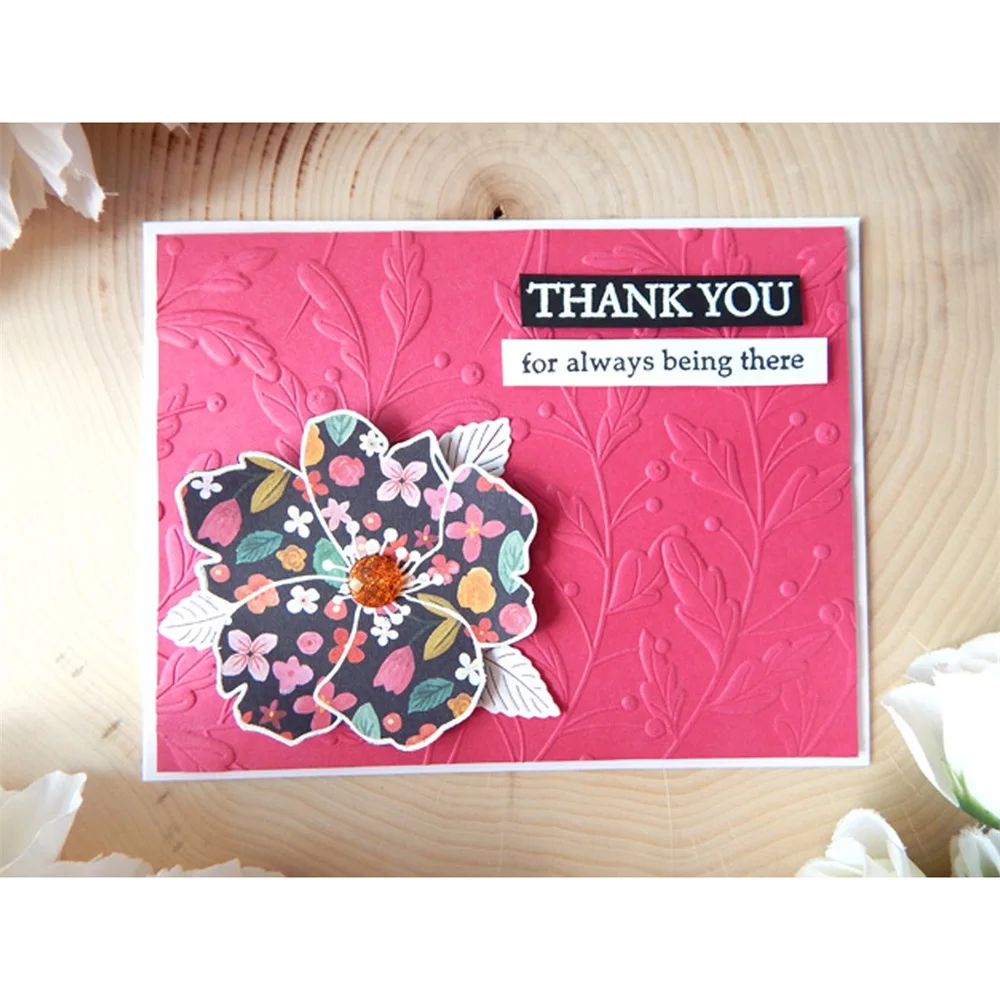 Новинка 2023 года папка с 3D тиснением листва спринг узор для DIY скрапбукинга