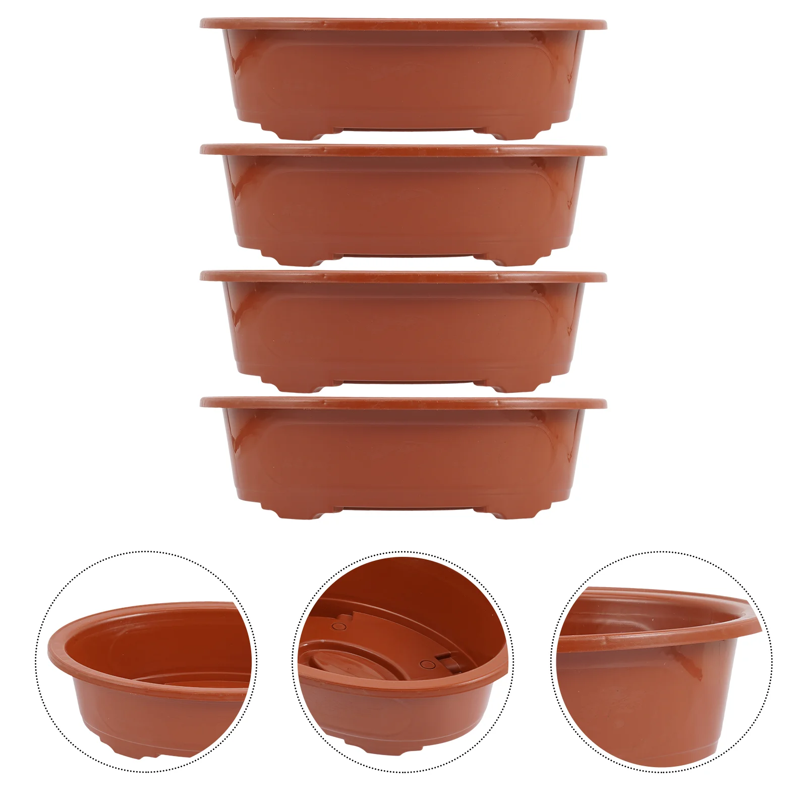 4 шт. утолщенные Горшки Бонсай раковины для посадки сосновых деревьев