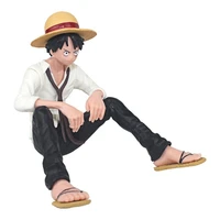 anime figure one piece monkey d luffy sitting collectible model dolls car decoration furnishing articles christmas gifts