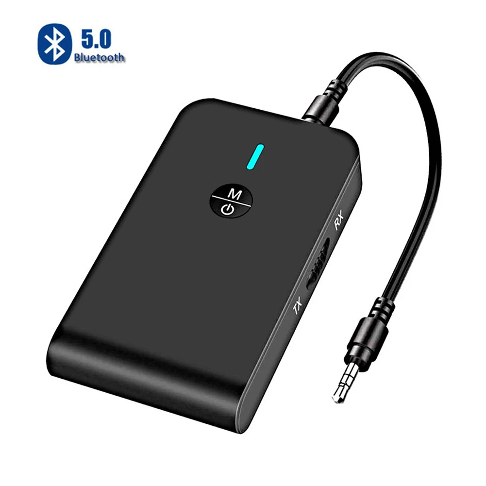 

Беспроводной Bluetooth-совместимый приемник 5,0 передатчик 200 мА/ч 3,5 мм AUX разъем музыкальная стереосистема 2 в 1 адаптер-ключ 009