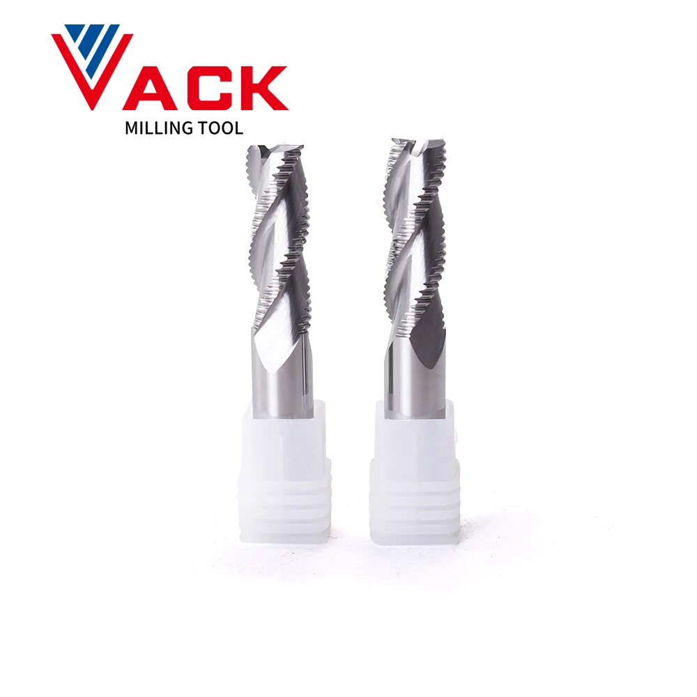 VACK HRC55 твердосплавная Концевая фреза для черновой обработки 3 канавки стали