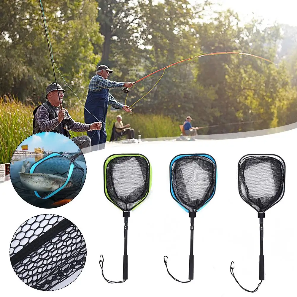 

Portable Fishing Net Telescopic Fishing Landing Net Aluminum Nylon Landing Robust And Foldable Net Handle Pole Telescopic F F1F4