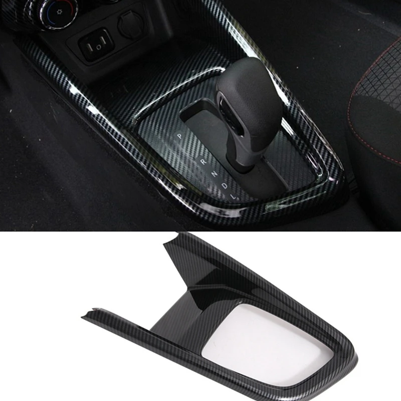 

Car Gear Shift Knob Frame Gearbox Trim Frame Accessories ABS Carbon Fiber For Chevrolet Onix 2020 2021 2022