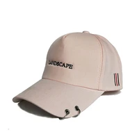 high quality cute baseball cap for women metal rings solid hiphop fashion lovers hats outdoor sport sunset casquette femme bone