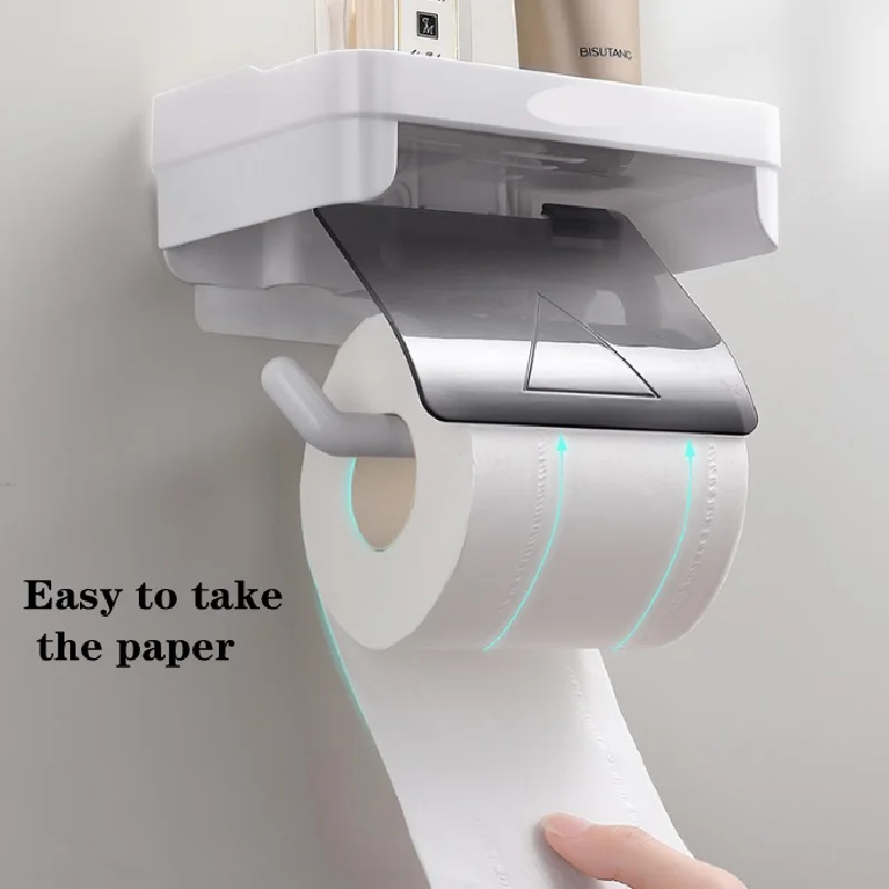 

Toilet Tissue Box Rack Plastic Drawer Paper Box Punch-free Wall Hanging Kitchen Holder Storage Face Towel Holder Special For