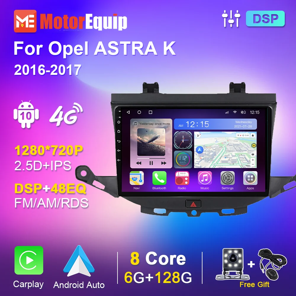 

Autoradio For Opel ASTRA K 2016-2017 Car Radio GPS Navigation 48 EQ DSP Player Stereo Video 2din Audio Multimedia Android Auto