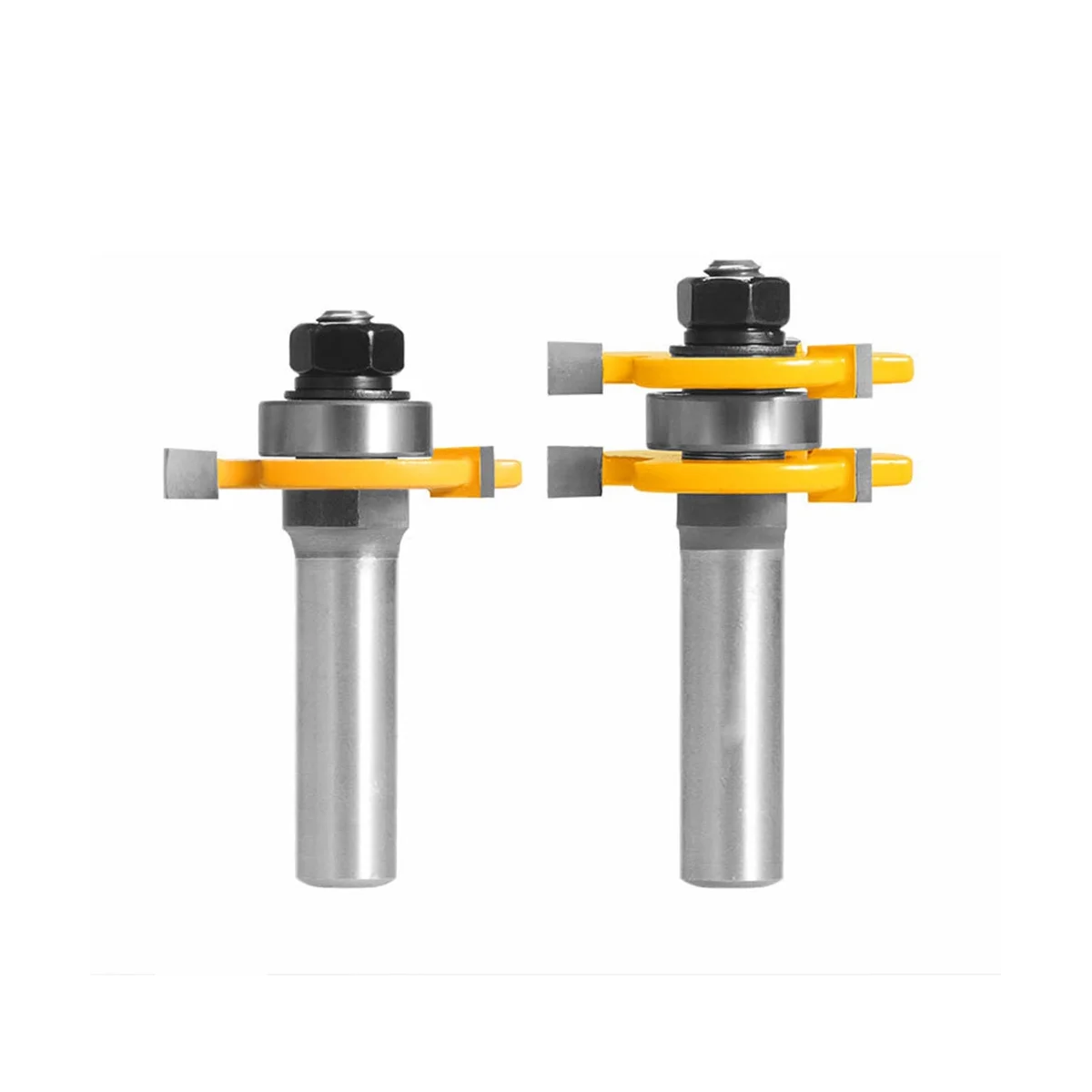

2Pcs 12.7Mm Joint Assembly Router Bit Set Tongue & Groove T-Slot Milling Cutter for Woodwork Cutting Tools