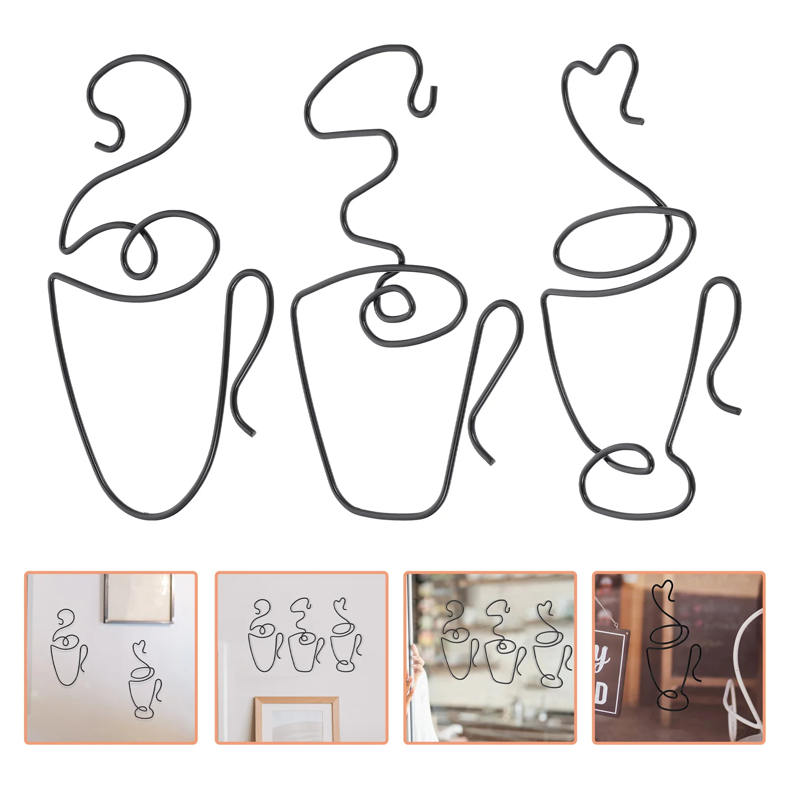 

Metal Coffee Cup Wall Decoration Metal Coffee Cup Wall Decor Iron Coffee Cup Wire Sculpture Coffee Shop Decorations