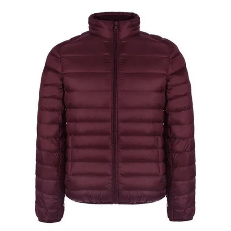 Winter Jacket Men 2017 New Fashion Men's Short Ultra-thin Lightweight Down Coats Stand Collar Simple Design Solid Jackets M415