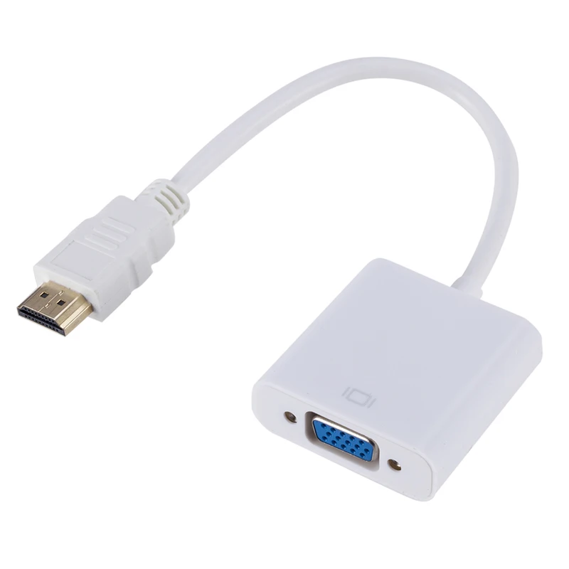 10 шт. 1080P HDMI-совместимый к VGA Кабель преобразователь HD папа мама адаптер цифровой
