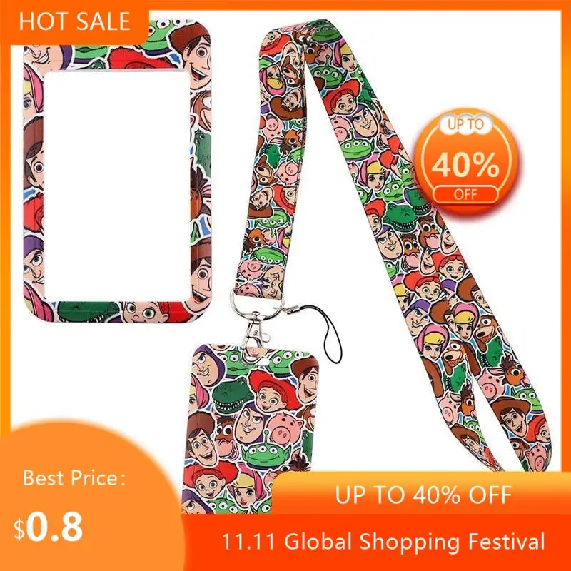 

Toy Story Funny Lanyard Keys Phone Holder Funny Neck Strap With Keyring ID Card DIY Animal webbings ribbons Hang Rope
