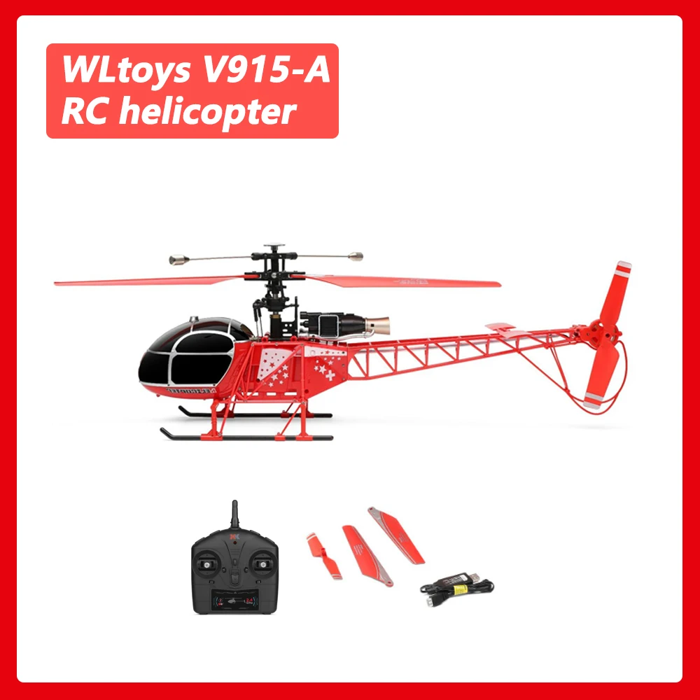 

WLtoys XK V915-A RC Helicopter 2.4G 4CH Fixed Height Helicopter Dual Motor Quadcopter Aircraft Toys Upgraded V912 For Kids Gifts