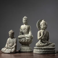 high quality living room buddha statue supplies ornaments porch zen home decorations semi handmade resin crafts