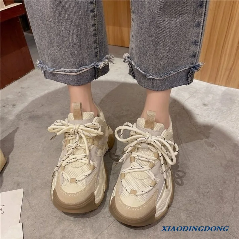 

New Women Sneakers Korean Platform Casual Sports Buffalo Shoes Spring Vulcanize Canvas Rubber Fashion Tennis Basket