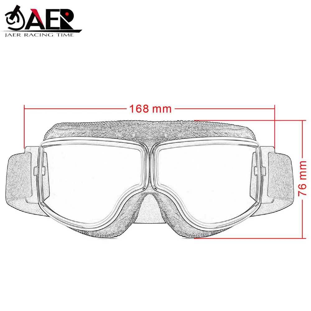 Винтажные очки в стиле ретро мотоциклетные для круизера мотокросса скутера