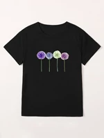 colorful dandelion summer clothes womens t shirt ladies black crop top y2k grunge tops for girls sex sweets alt