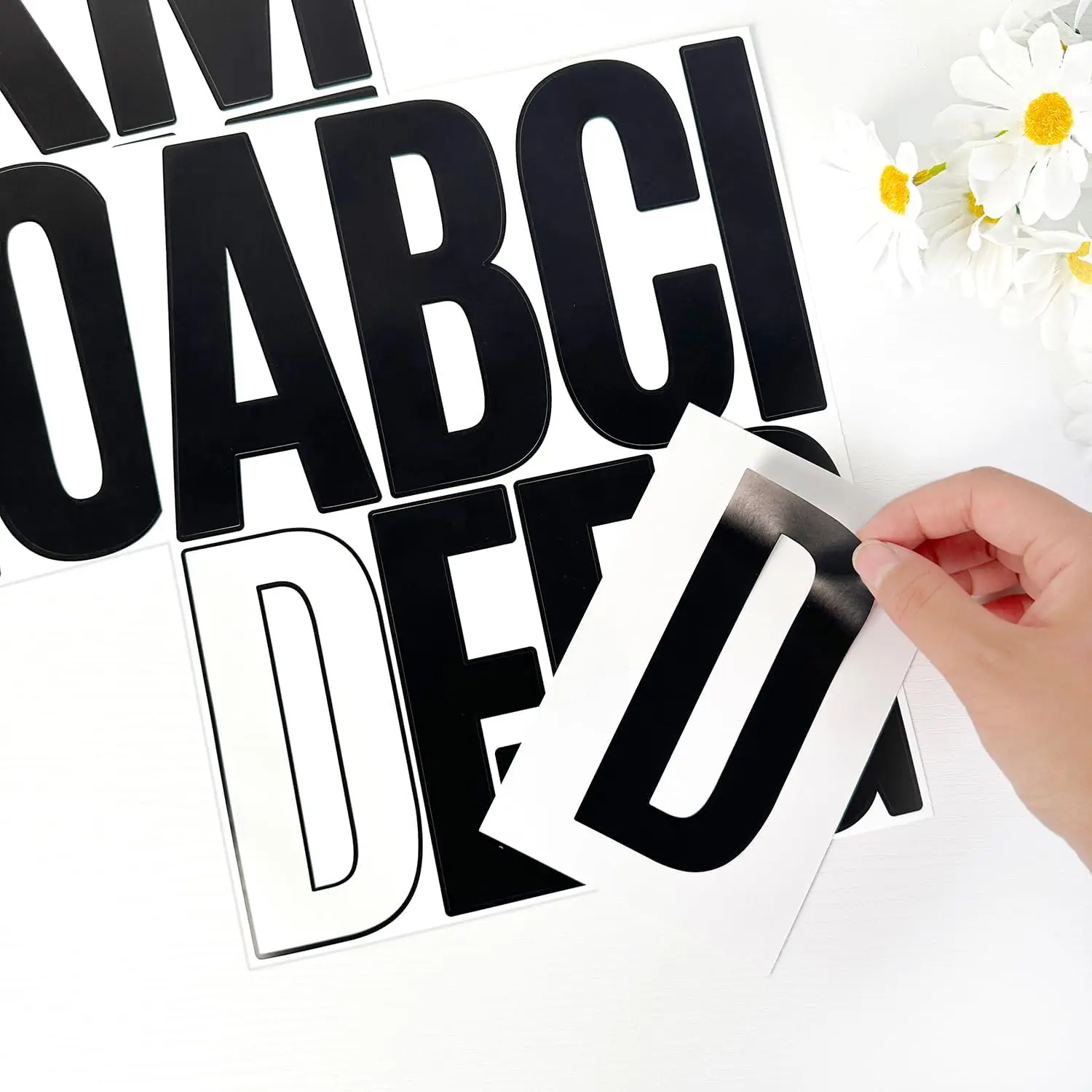 Виниловые наклейки с большими буквами 5 дюймов 4 листа