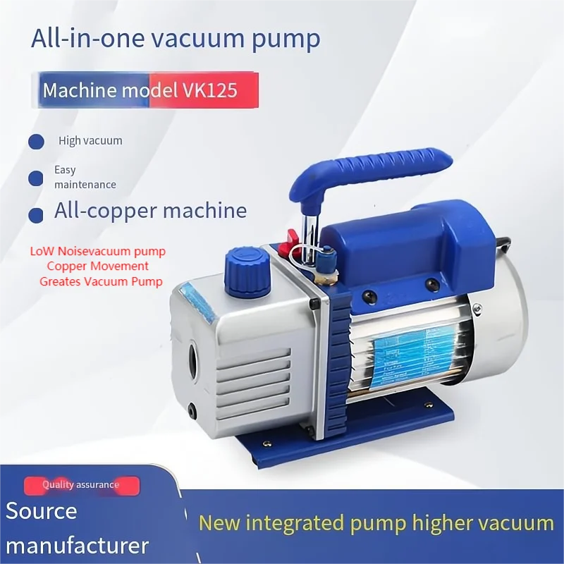 220 В 2-Iiter 5CFM одноступенчатый поворотный лопастной вакуумный насос для пищевой упаковки, обслуживания кондиционирования воздуха, вакуумный насос 223