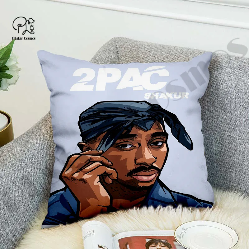

2PAC Nipsey Rapper Newest Home Bed Pillow Case Polyester Decorative Pillowcases Sofa Throw Pillow Cover Style-1