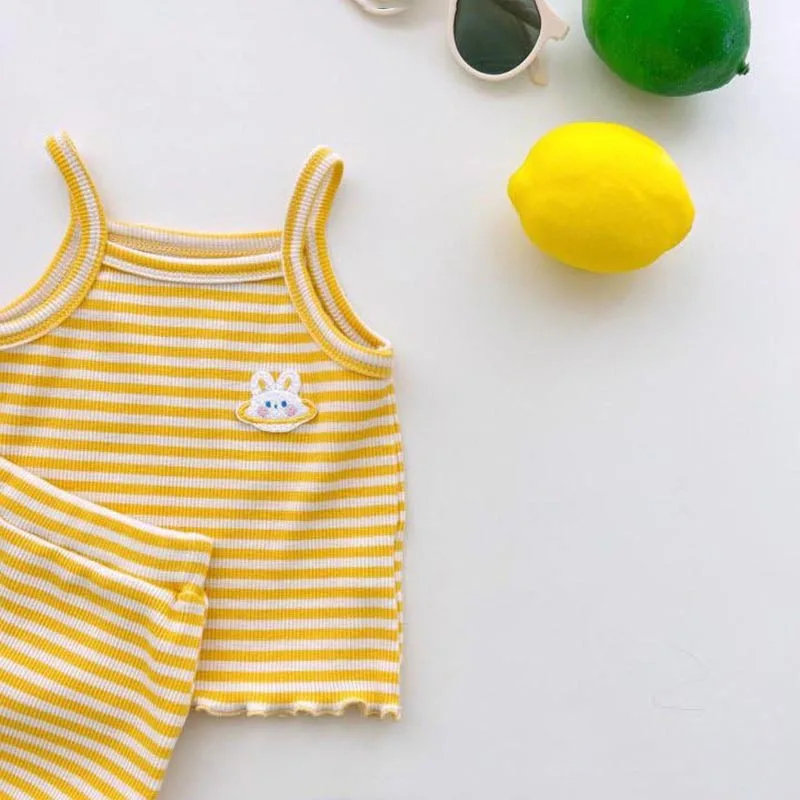 Baby Boys Girls Summer Clothes For Babies Sleeveless Halter Tops +Short Pants For Kids Outfit Clothes Casual Tracksuit