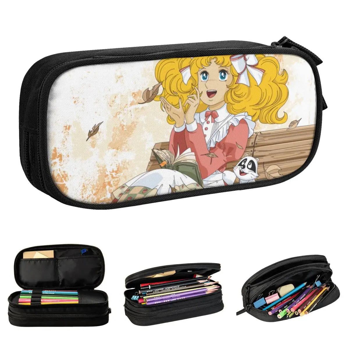 

Candy Candy Anime Kurin Pencil Cases Fun Anni 80 Cult Color Art Pen Bags Student Large Storage Students School Gifts Pencilcases