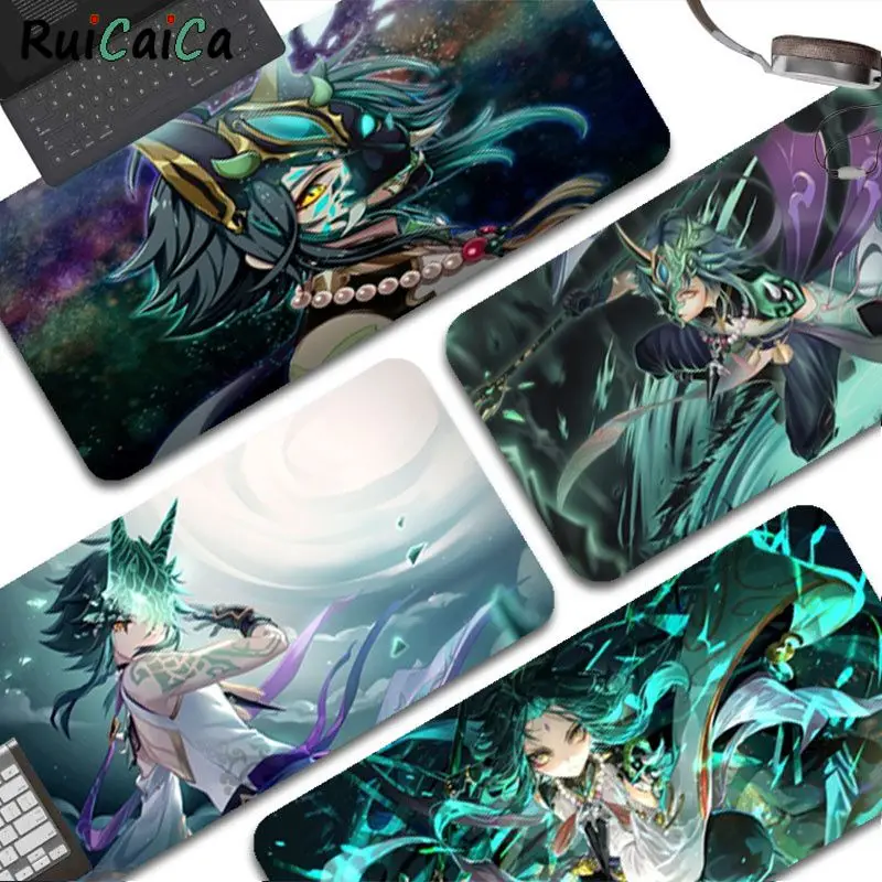 

RuiCaiCa Genshin Impact Xiao Anti-Slip Thickened Mouse Pad Oversized Gaming Keyboard Notebook Table Mat Office Desk Accessories