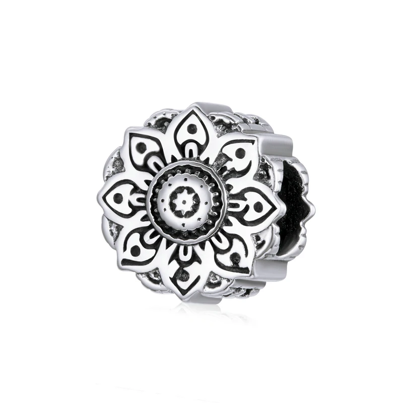 

Wostu Vintage Lotus Leaves Flower Charm Bead 925 Sterling Silver Charms Fit Original Women Bracelets Bangle Jewelry Gift
