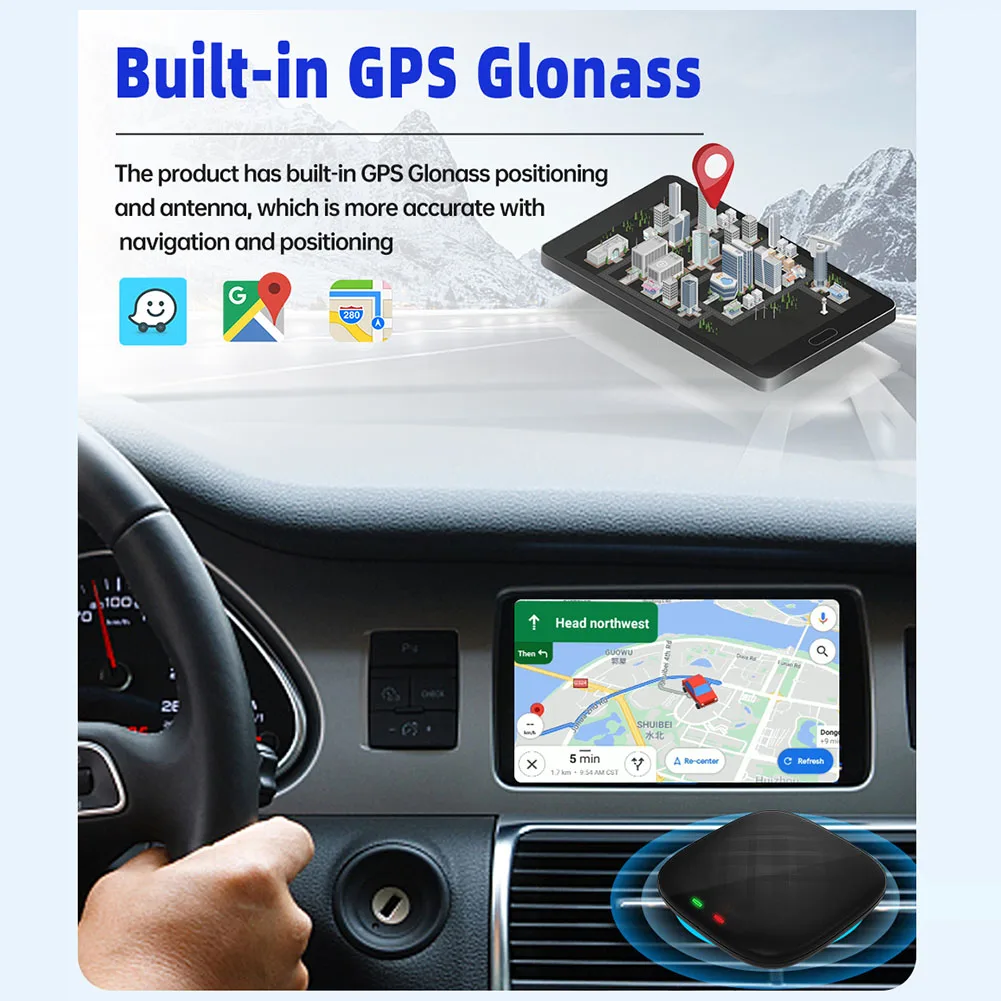 

Carlinkit для CarPlay Android Ai Box проводной к беспроводному 8-ядерному процессору Qualcomm 4G + 64 ГБ