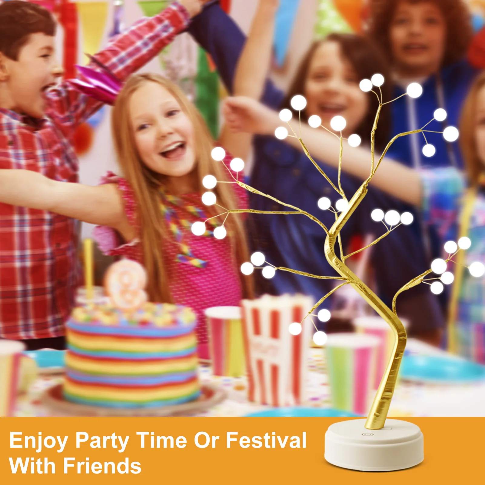 USB-лампа бонсай с 36/144 светодиодами Ночной светильник на дерево Гипсофилы