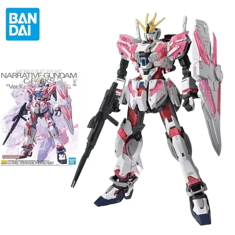 В наличии Bandai Original GUNDAM MG 1/100 Narrative NT Ver. Ka сборка аниме фигурку модель игрушки