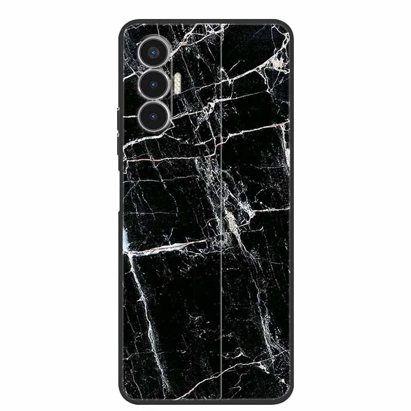 Чехол для Tecno Pova 3 черный бампер мягкий силиконовый чехол из ТПУ POVA защитные чехлы