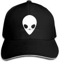 womens and mens baseball cap funny alien cotton flat hat adjustable casual sports fan caps black