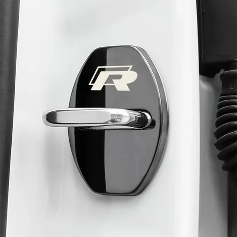 Защитный чехол с пряжкой дверного замка для Volkswagen Rline Logo Golf 5 6 7 Polo Jetta Beetle CC Tiguan Touareg GTI Passat B5 B6
