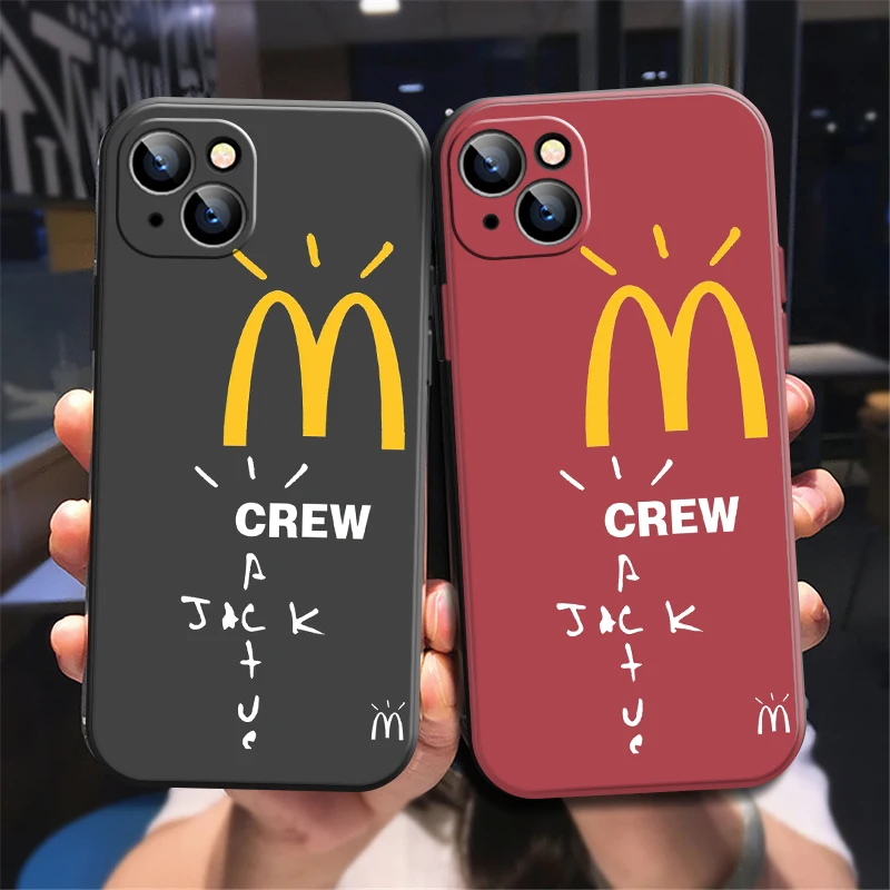 

Phone Case For iPhone 11 12 Pro Max 13 Mini X XS XS Max XR 7 8 SE 2020 6 6S Plus INS cactusjack McCute CREW Silicone TPU Cover