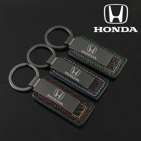 Брелок с логотипом автомобиля, брелок из углеродного волокна, держатель для ключей для Honda CRV Civic City Odyssey Accord HRV Insight Elysion CRZ Fit Jade
