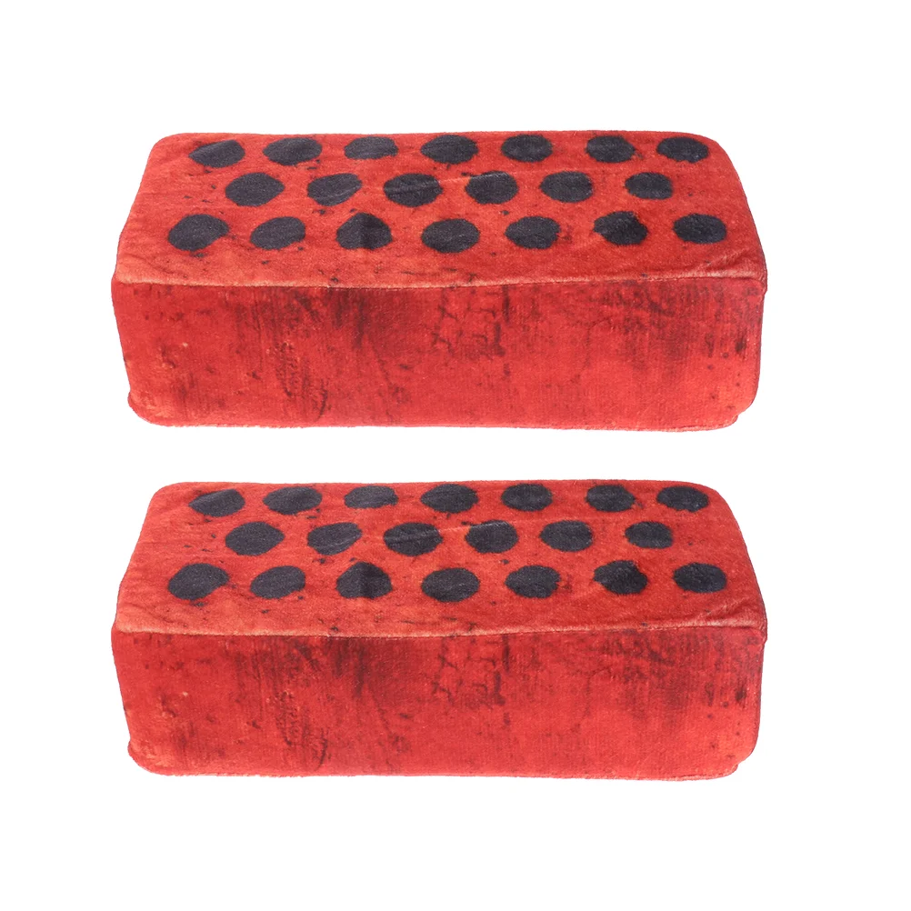 

2 Pcs Plush Brick Toys Outdoor Playset Gutama Plushy Stuffed Toys Hollow Brick Aldult Brick Pillows Sully Plush