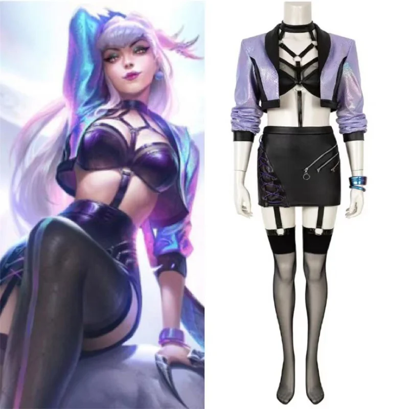 

LOL KDA Member Of A Group Evelynn Cosplay Costume Carnival Sexy 2020 S10 Finals EIFINI Uniform Stage Performance Suit