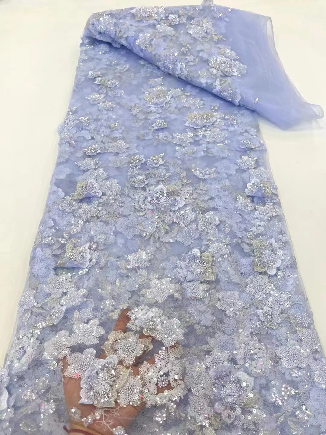 Африканская кружевная ткань с бисером и блестками нигерийская французская