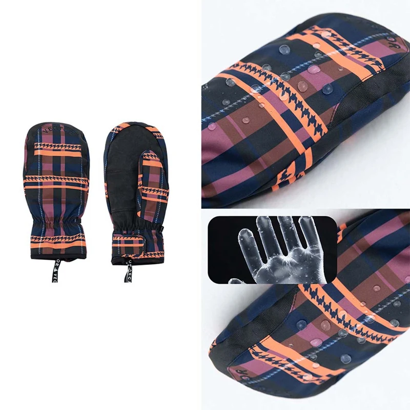 

Очень толстые женские рукавицы 2 в 1 лыжные перчатки Сноуборд мужские зимние спортивные теплые водонепроницаемые ветрозащитные лыжные