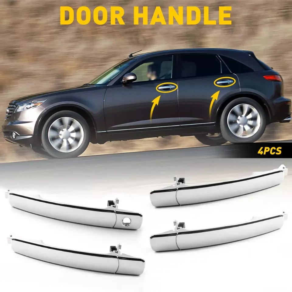 

4 шт. внешняя дверная ручка хромированная передняя задняя для Nissan Infiniti FX35 FX45 2003-2008 | Муранно 2003-2007 | Rogue 2008-2013 80640-CA012