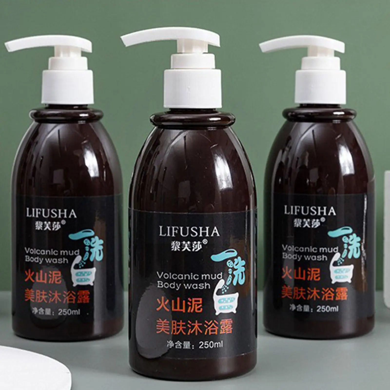 

Гель для мытья тела из вулканической грязи, гель для душа с вулканической грязью, крем для очистки, увлажняющая отбеливающая ванночка, быстрое отбеливание B8t5